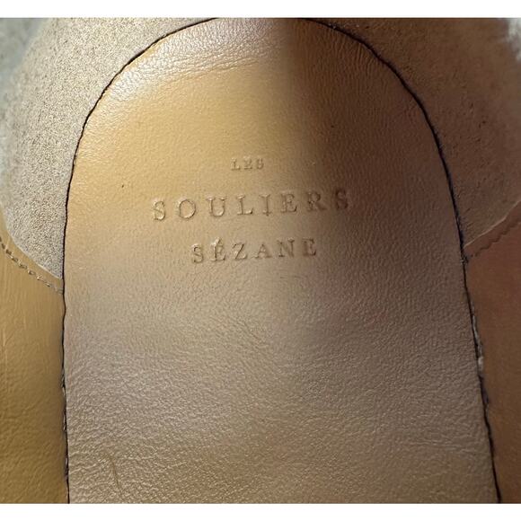 Les Souliers Sezane Size 10 Jack Gold Sneakers Trainers Shoe Metallic Designer - Picture 5 of 9